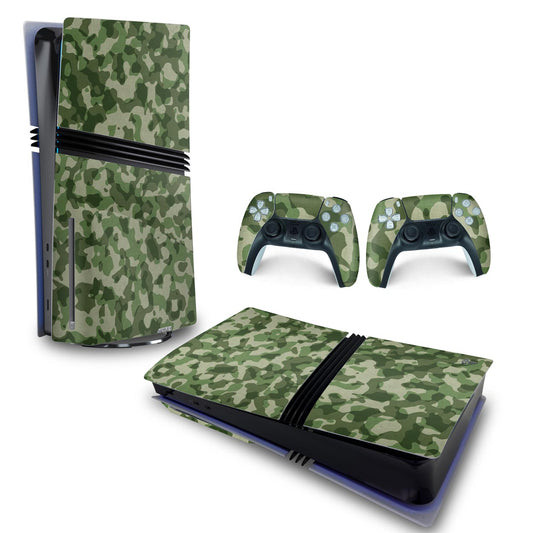 Skin Anti-Rage PS5 Pro Horizontal - Camuflado Verde