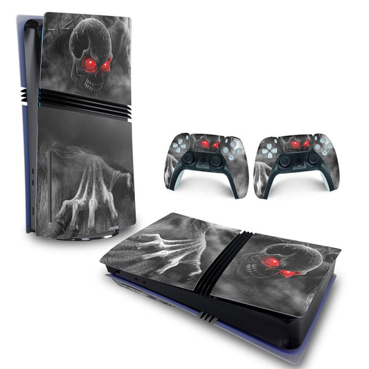 Skin Anti-Rage PS5 Pro Horizontal - Caveira Skull