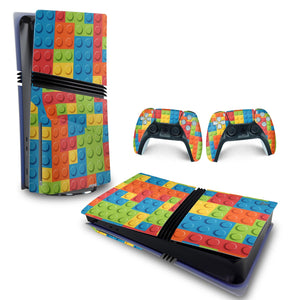Skin Anti-Rage PS5 Pro Horizontal - Lego Peça - Pop Arte Skins