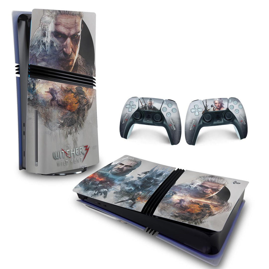 Skin Anti-Rage PS5 Pro Horizontal - The Witcher 3 - Pop Arte Skins