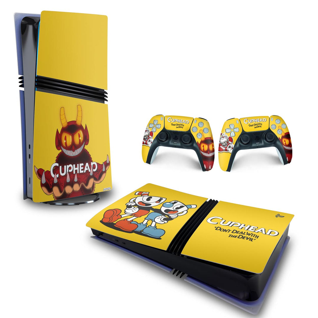 Skin Anti-Rage PS5 Pro Horizontal - Cuphead - Pop Arte Skins - foto 4