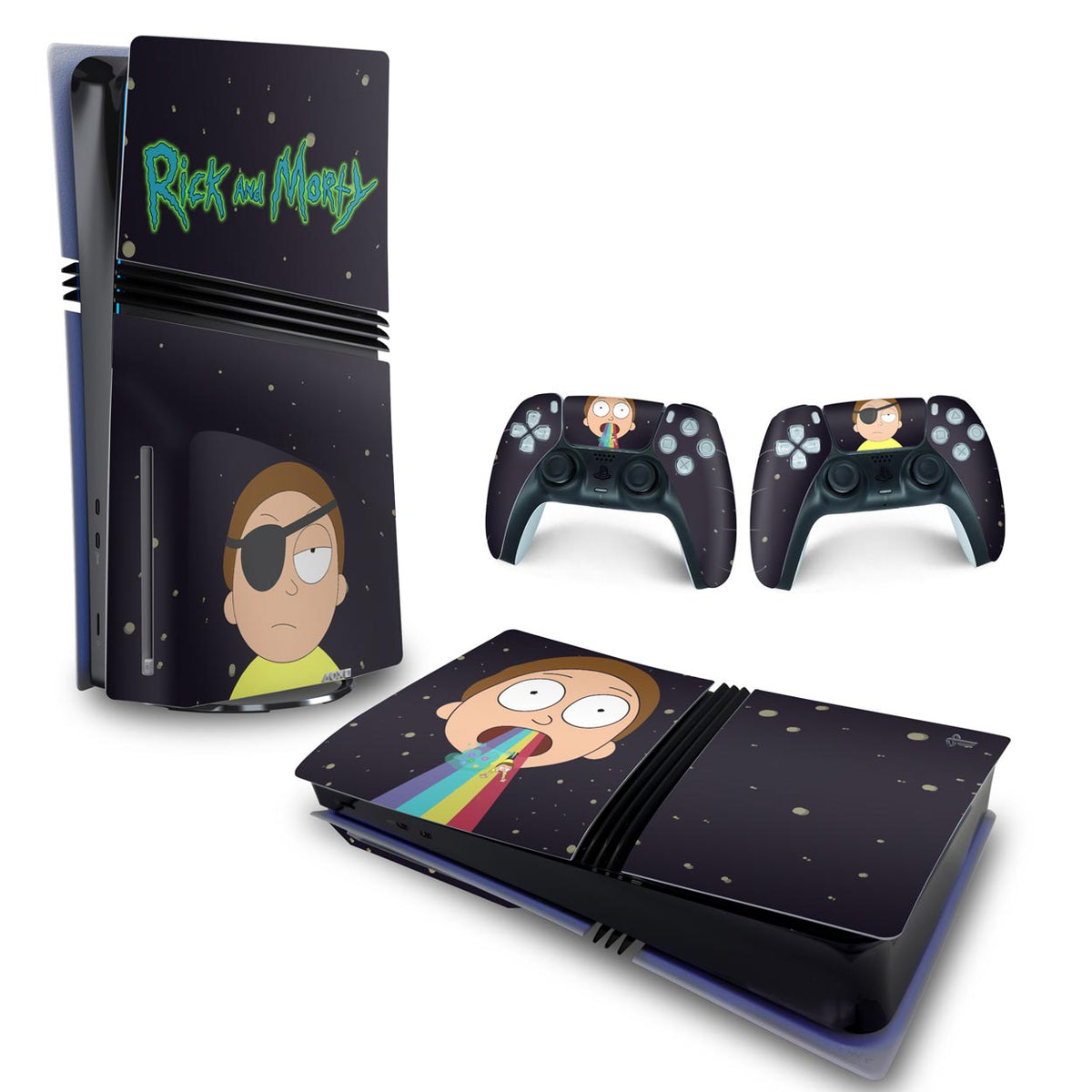 Skin Anti-Rage PS5 Pro Horizontal - Morty Rick And Morty
