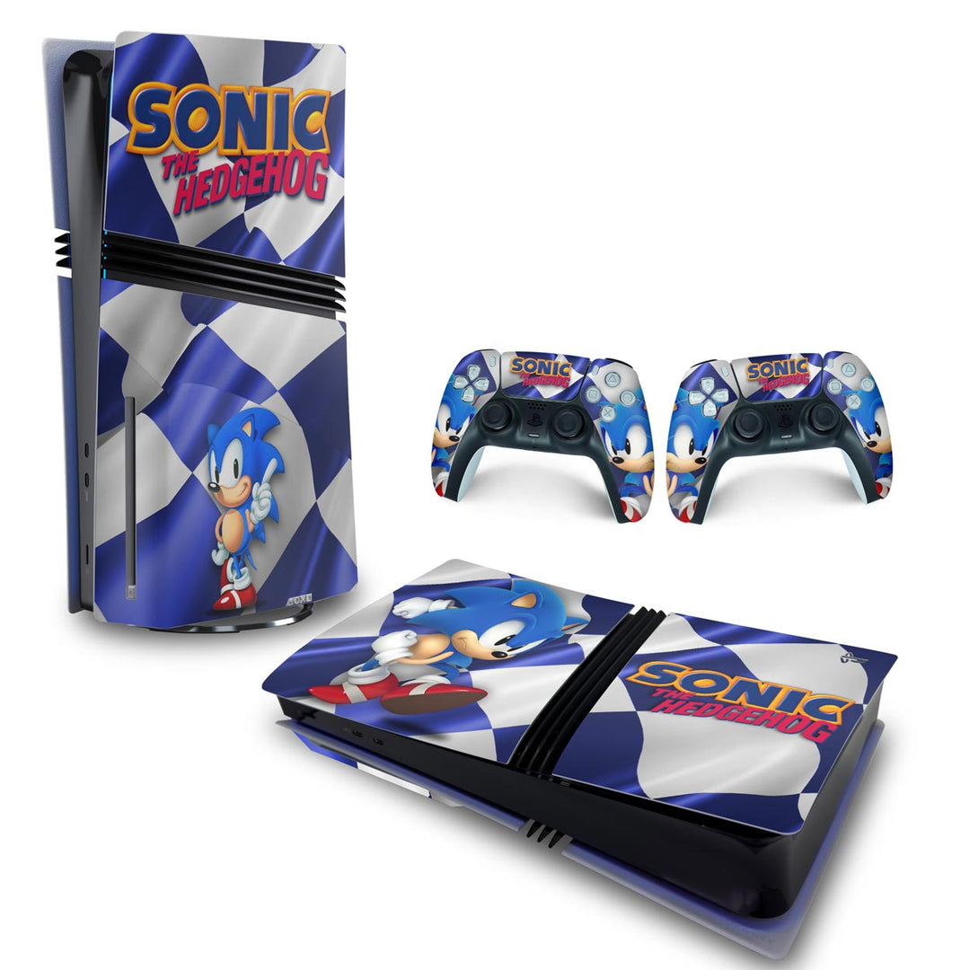 Skin Anti-Rage PS5 Pro Horizontal - Sonic - Pop Arte Skins