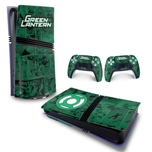 Skin Anti-Rage PS5 Pro Horizontal - Lanterna Verde Comics - Pop Arte Skins