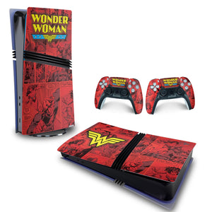 Skin Anti-Rage PS5 Pro Horizontal - Mulher Maravilha Comics - Pop Arte Skins - foto 4
