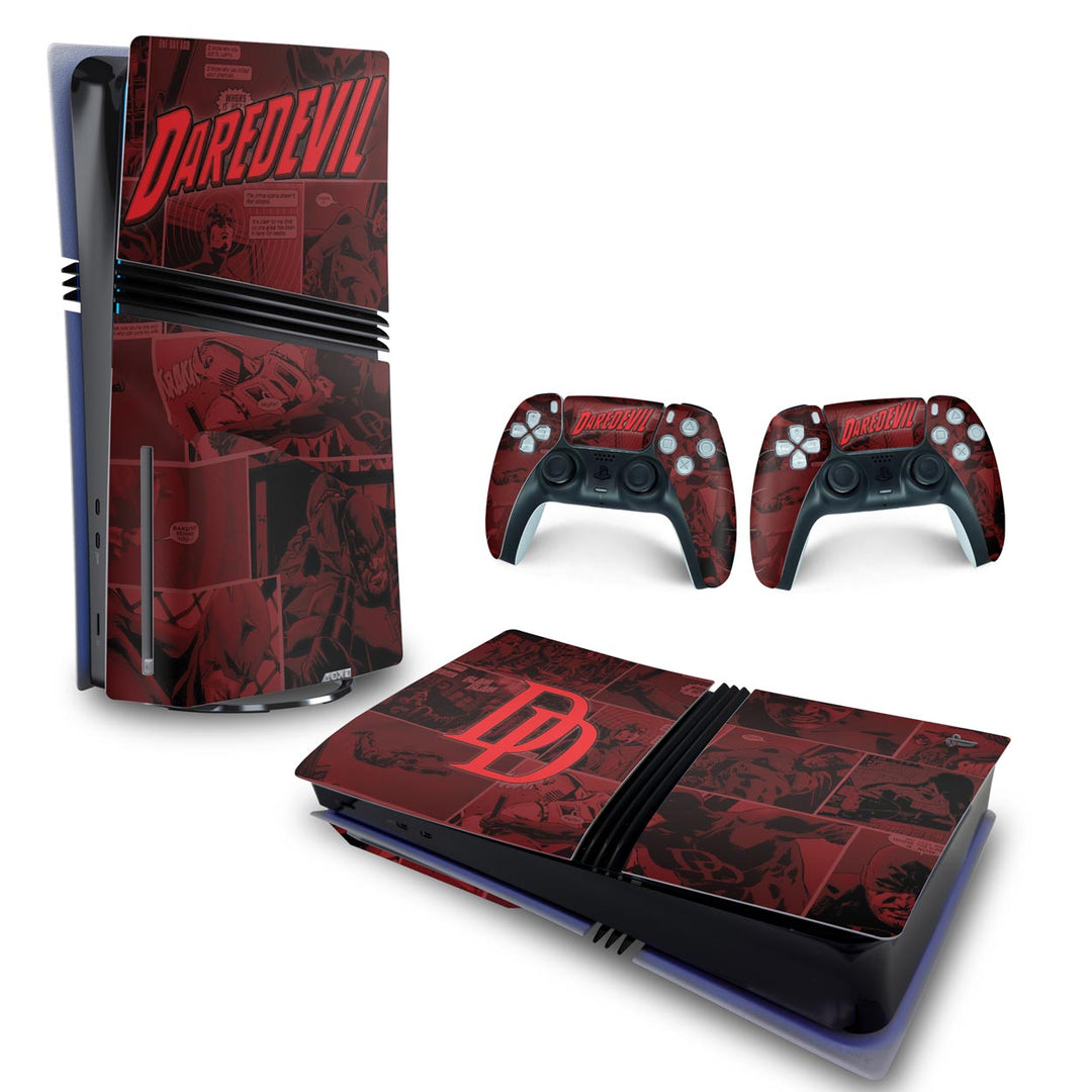 Skin Anti-Rage PS5 Pro Horizontal - Daredevil Demolidor Comics - Pop Arte Skins