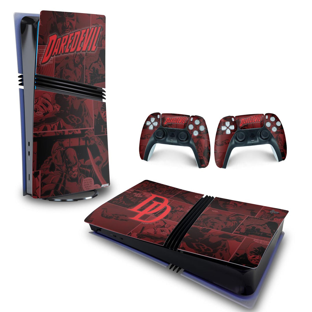 Skin Anti-Rage PS5 Pro Horizontal - Daredevil Demolidor Comics - Pop Arte Skins - foto 4