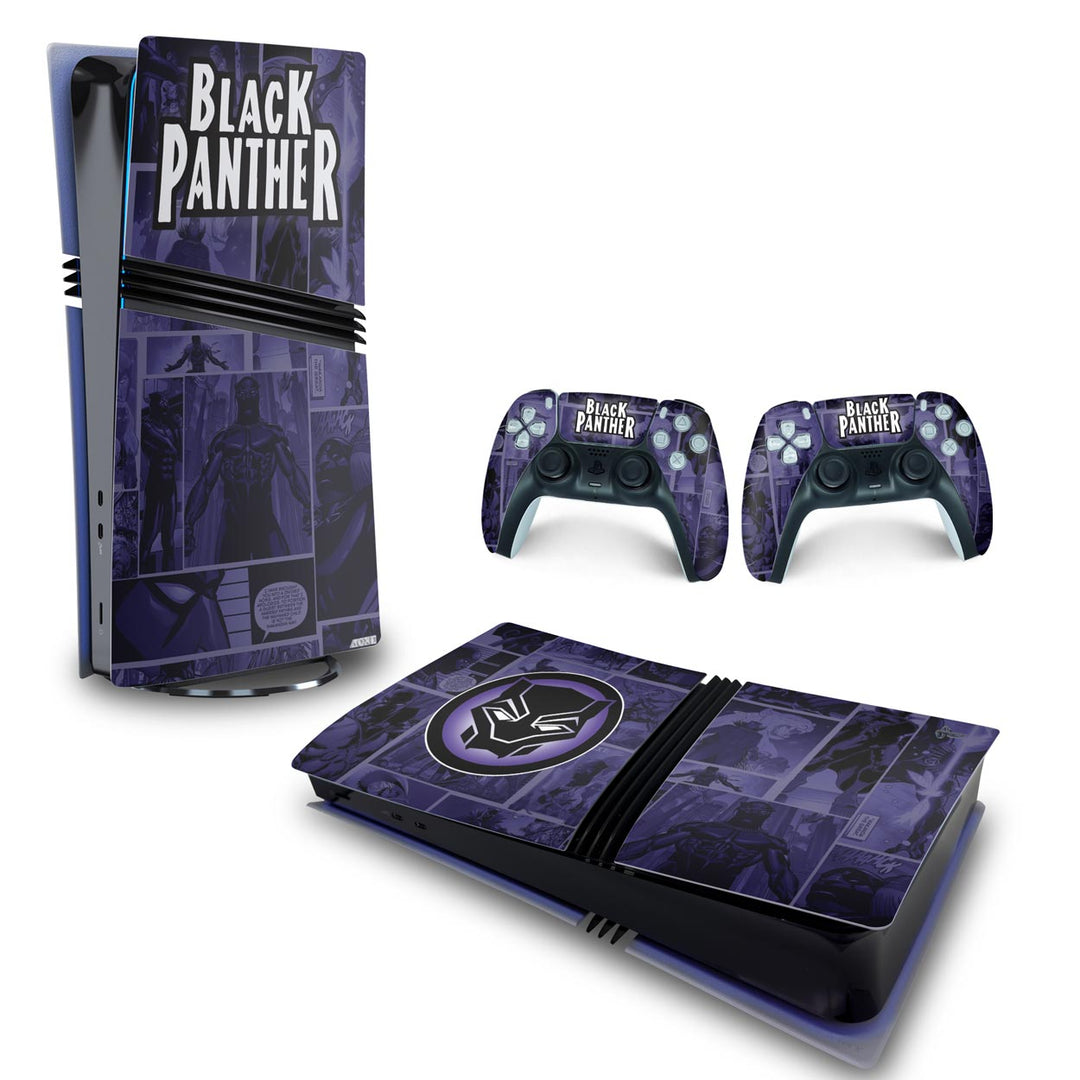 Skin Anti-Rage PS5 Pro Horizontal - Pantera Negra Comics - Pop Arte Skins - foto 4