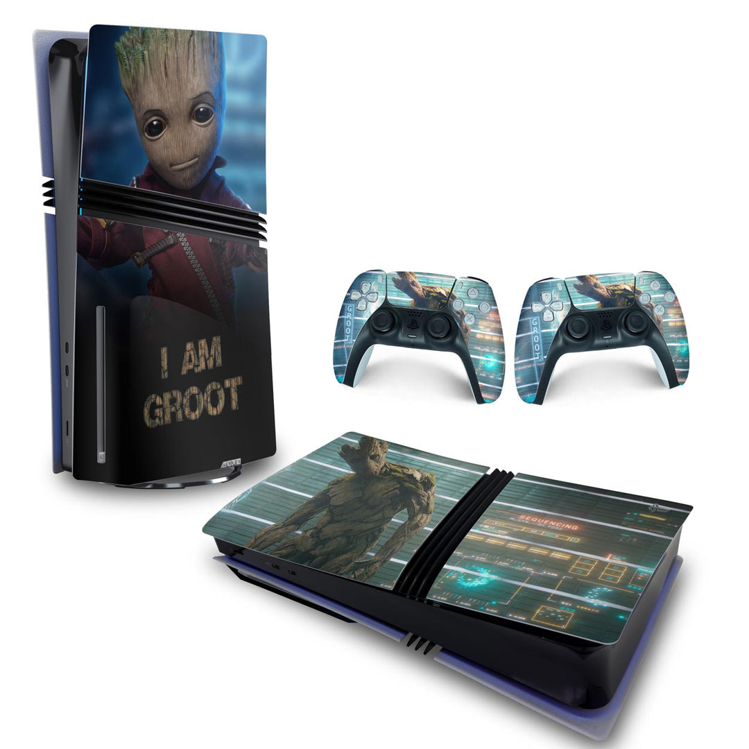 Skin Anti-Rage PS5 Pro Horizontal - Baby Groot - Pop Arte Skins