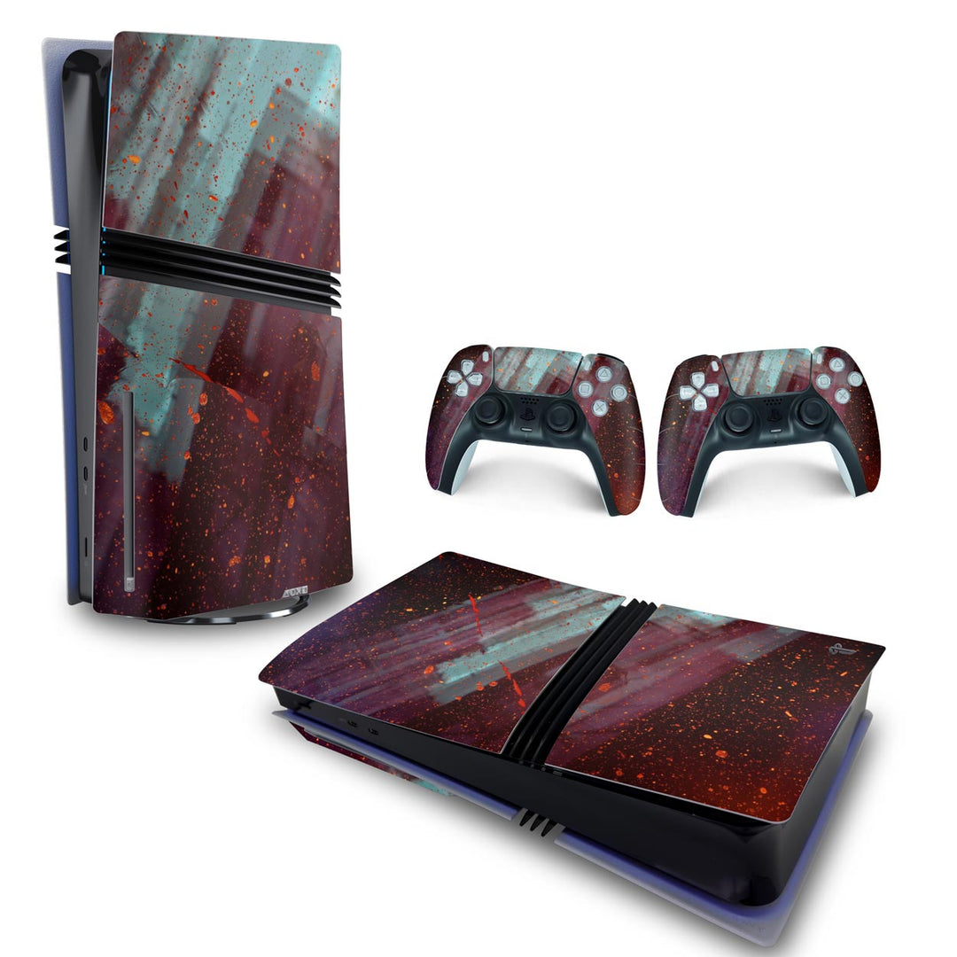 Skin Anti-Rage PS5 Pro Horizontal - Abstrato #100 - Pop Arte Skins