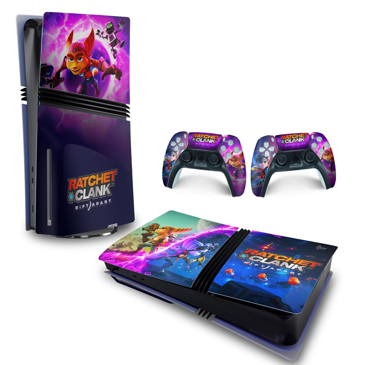 Skin Anti-Rage PS5 Pro Horizontal - Ratchet & Clank Rift Apart