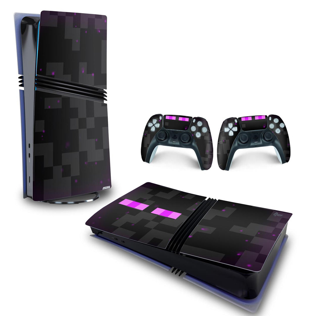 Skin Anti-Rage PS5 Pro Horizontal - Minecraft Enderman - Pop Arte Skins - foto 4
