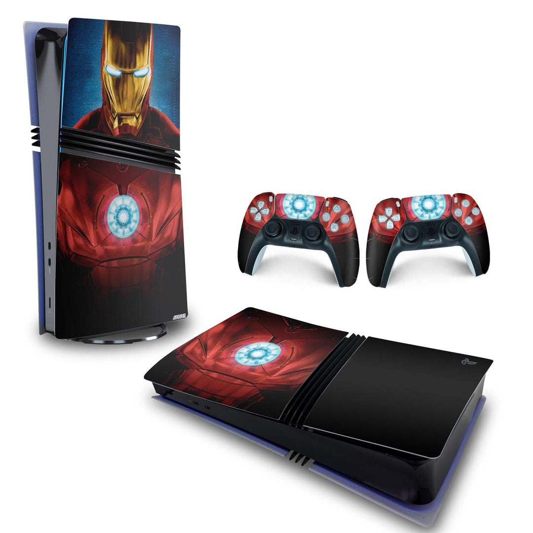 Skin Anti-Rage PS5 Pro Horizontal - Iron Man Homem De Ferro - Pop Arte Skins - foto 4