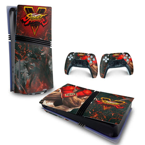 Skin Anti-Rage PS5 Pro Horizontal - Street Fighter V - Pop Arte Skins