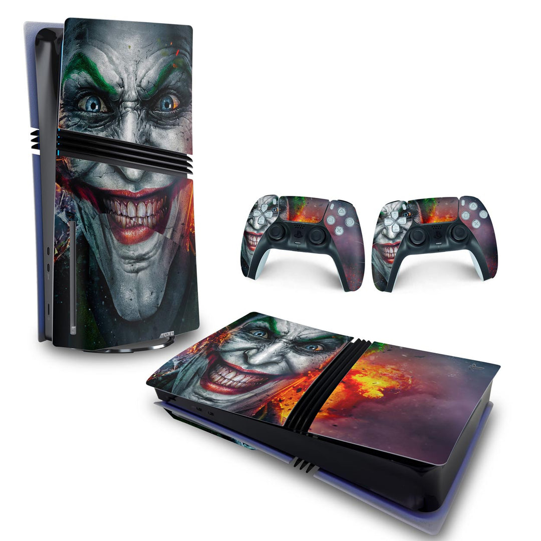 Skin Anti-Rage PS5 Pro Horizontal - Coringa Joker - Pop Arte Skins