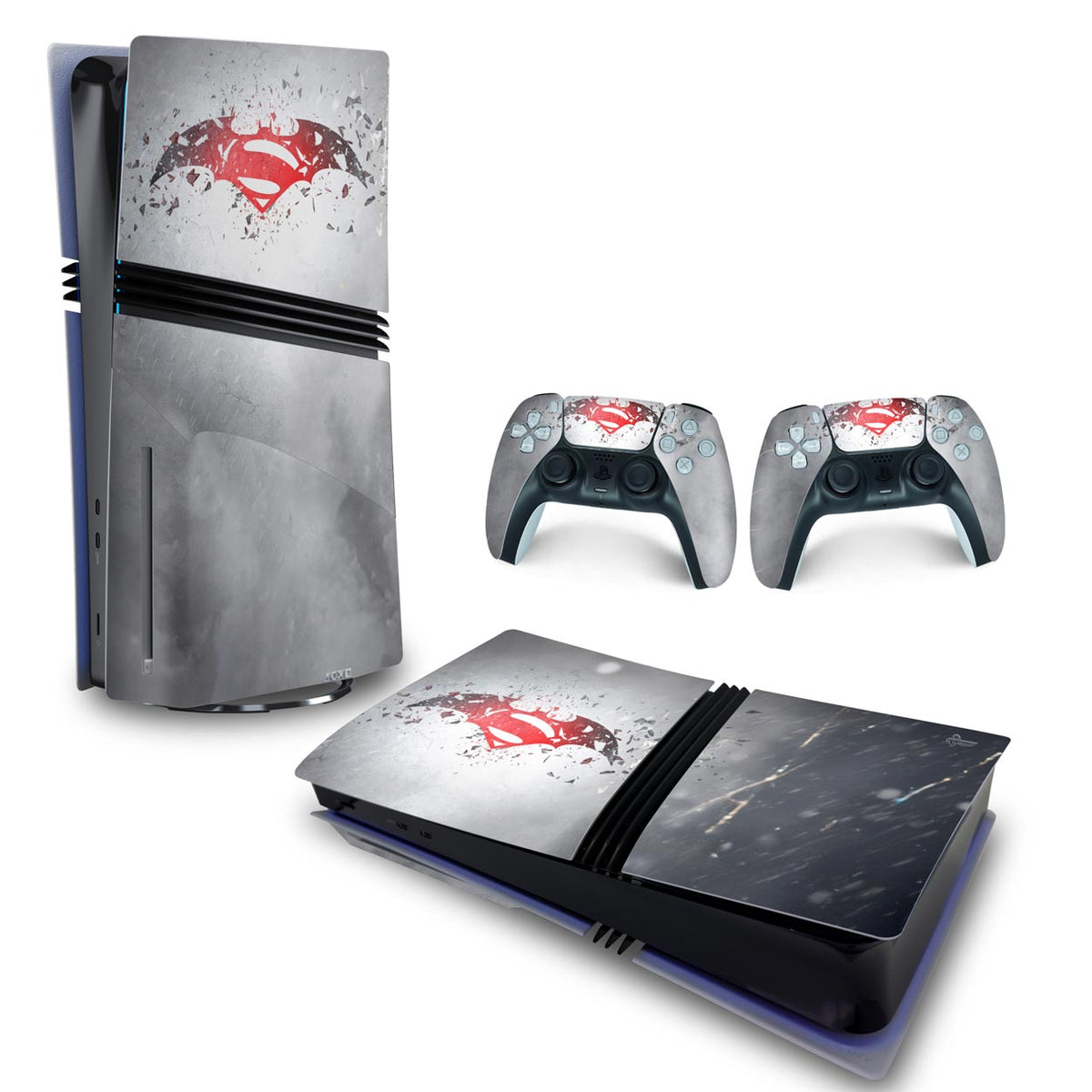 Skin Anti-Rage PS5 Pro Horizontal - Batman Vs Superman Logo