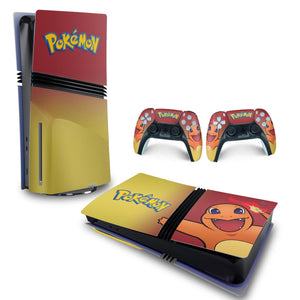 Skin Anti-Rage PS5 Pro Horizontal - Pokemon Charmander - Pop Arte Skins