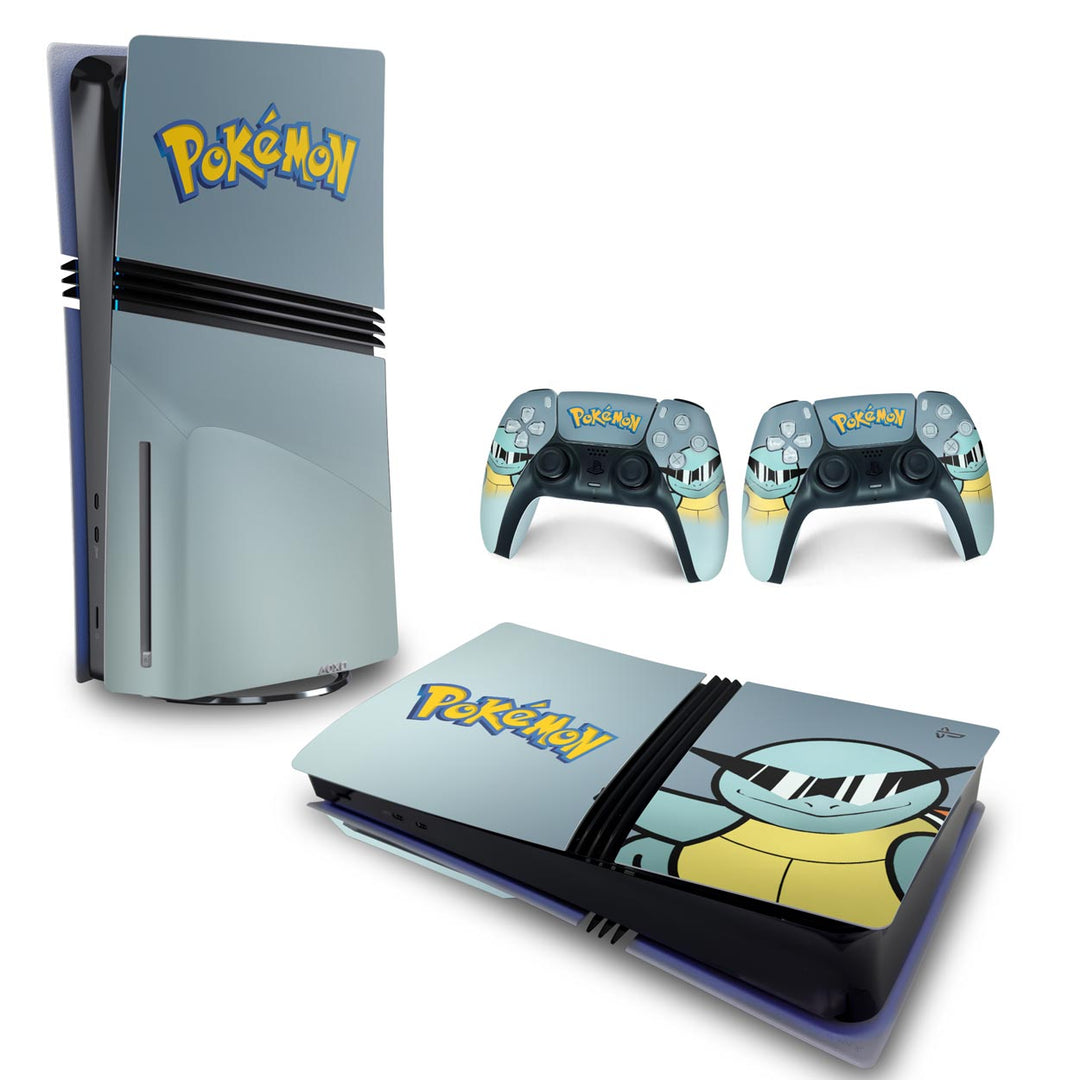 Skin Anti-Rage PS5 Pro Horizontal - Pokemon Squirtle - Pop Arte Skins