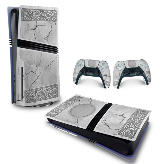 Skin Anti-Rage PS5 Pro Horizontal - Mjolnir Thor Amor e Trovão