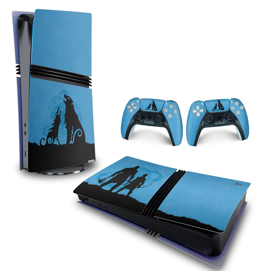 Skin Anti-Rage PS5 Pro Horizontal - God of War Ragnarok Edition - Pop Arte Skins - foto 4