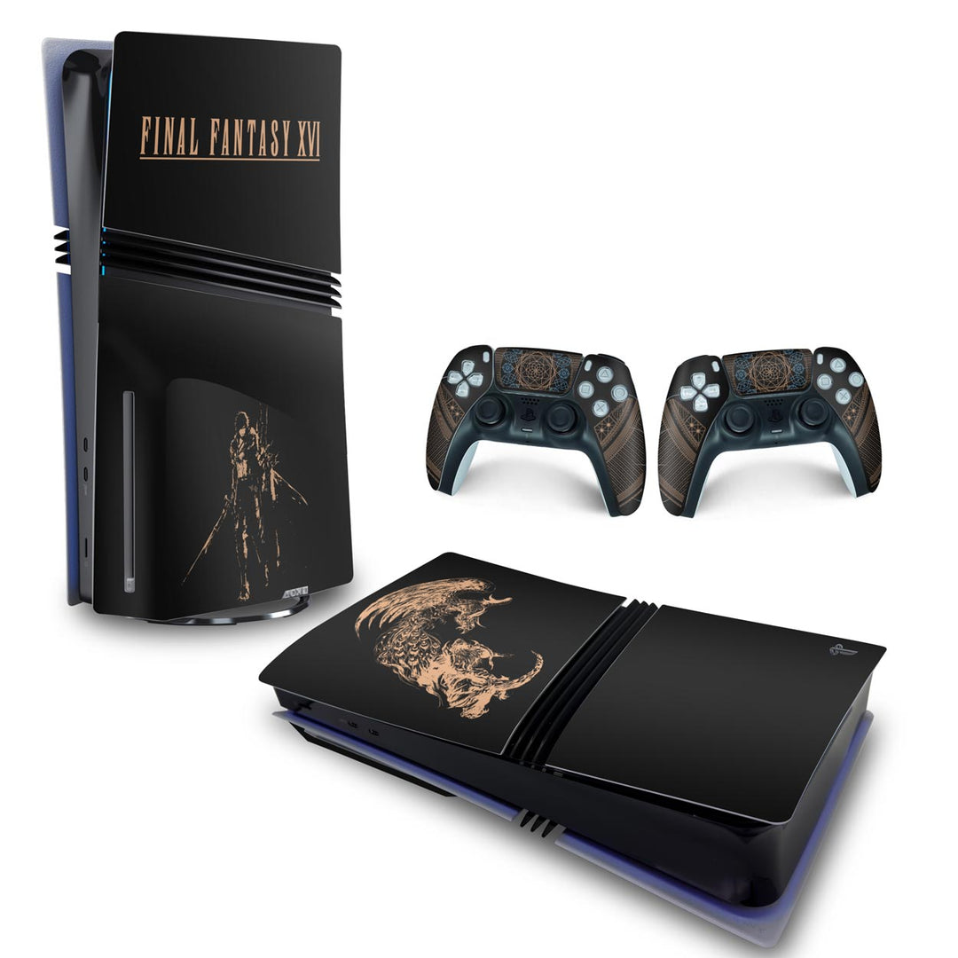 Skin Anti-Rage PS5 Pro Horizontal - Final Fantasy XVI Edition - Pop Arte Skins