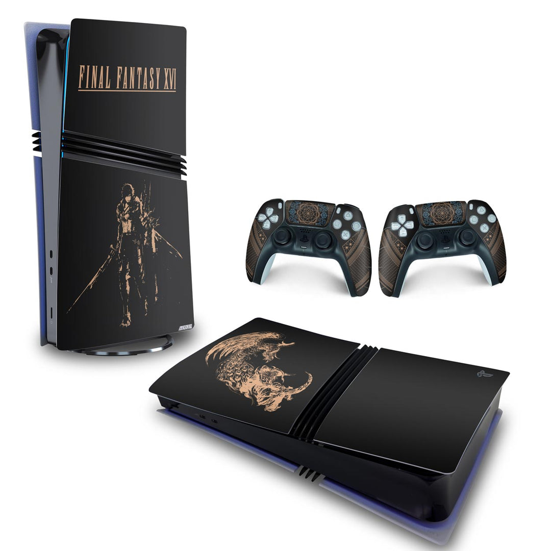 Skin Anti-Rage PS5 Pro Horizontal - Final Fantasy XVI Edition - Pop Arte Skins - foto 4