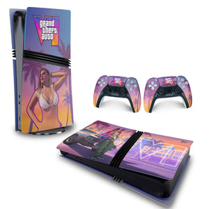Skin Anti-Rage PS5 Pro Horizontal - GTA 6 VI - Pop Arte Skins - foto 4