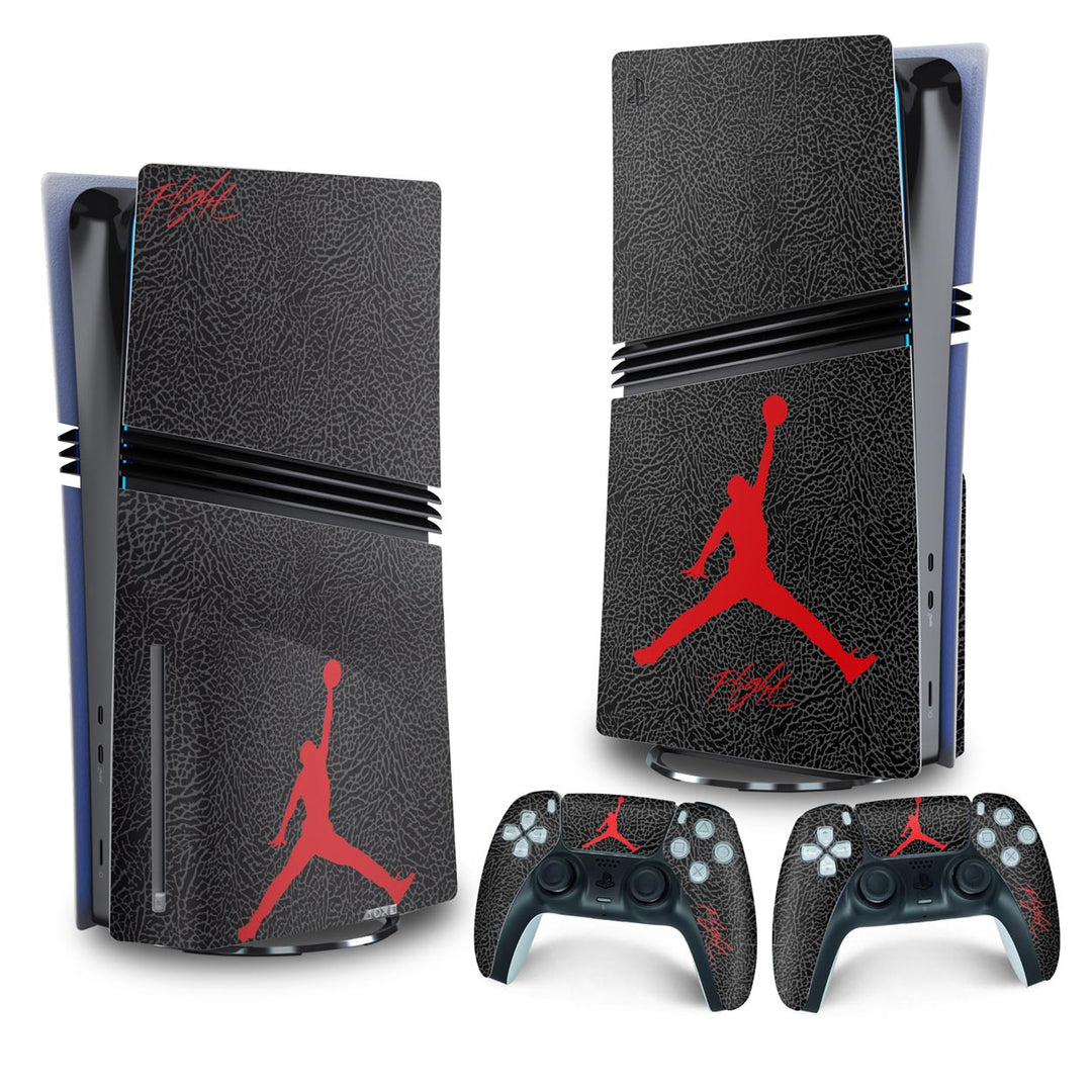 Skin Anti-Rage PS5 Pro Vertical - Jordan Flight - Pop Arte Skins