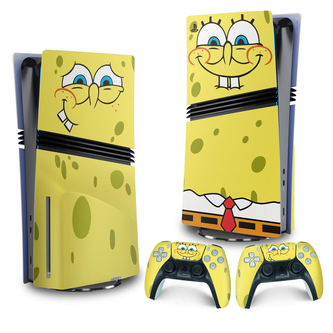 Skin Anti-Rage PS5 Pro Vertical - Bob Esponja - Pop Arte Skins