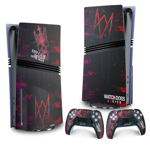 Skin Anti-Rage PS5 Pro Vertical - Watch Dogs Legion - Pop Arte Skins