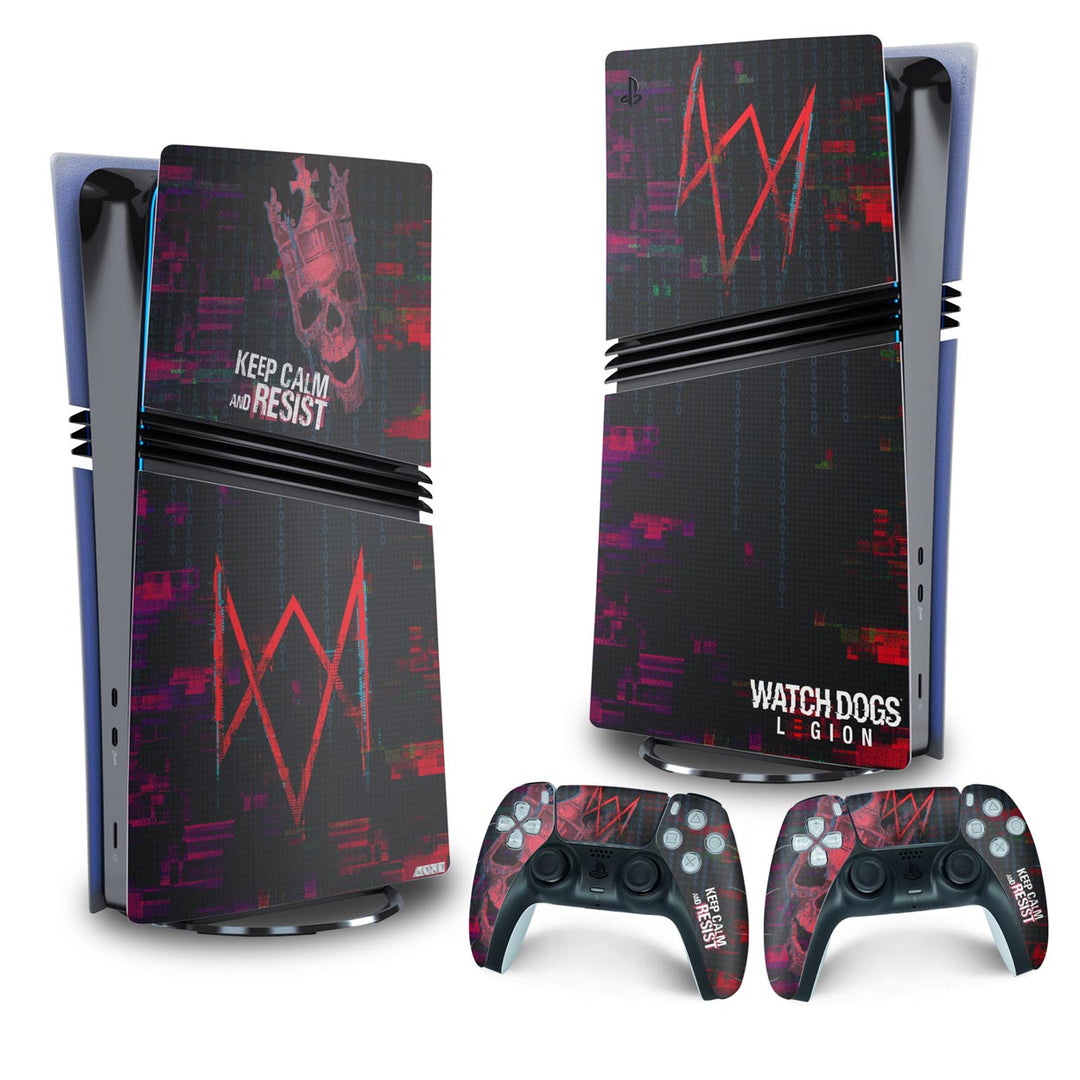 Skin Anti-Rage PS5 Pro Vertical - Watch Dogs Legion - Pop Arte Skins - foto 4
