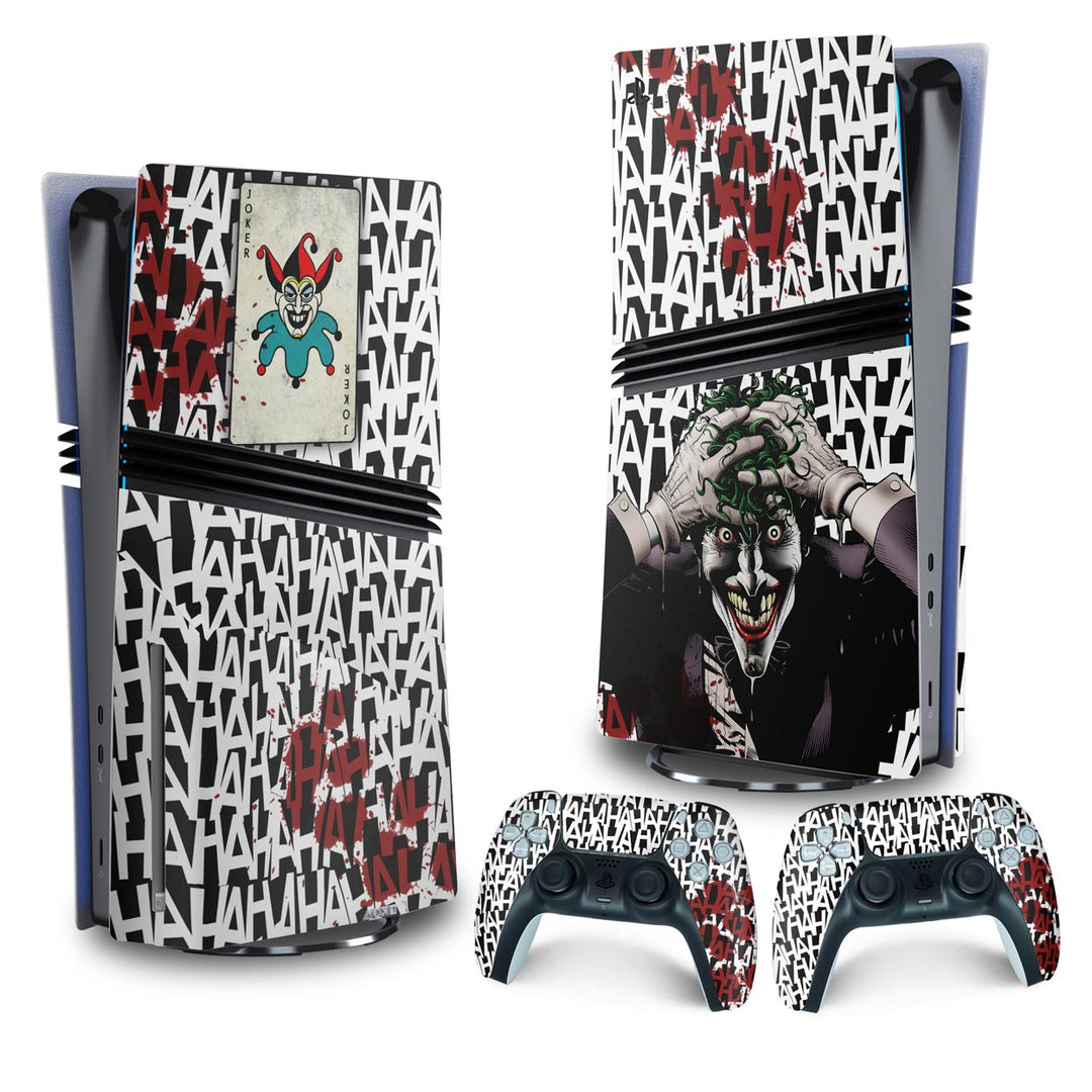 Skin Anti-Rage PS5 Pro Vertical - Joker Coringa - Pop Arte Skins