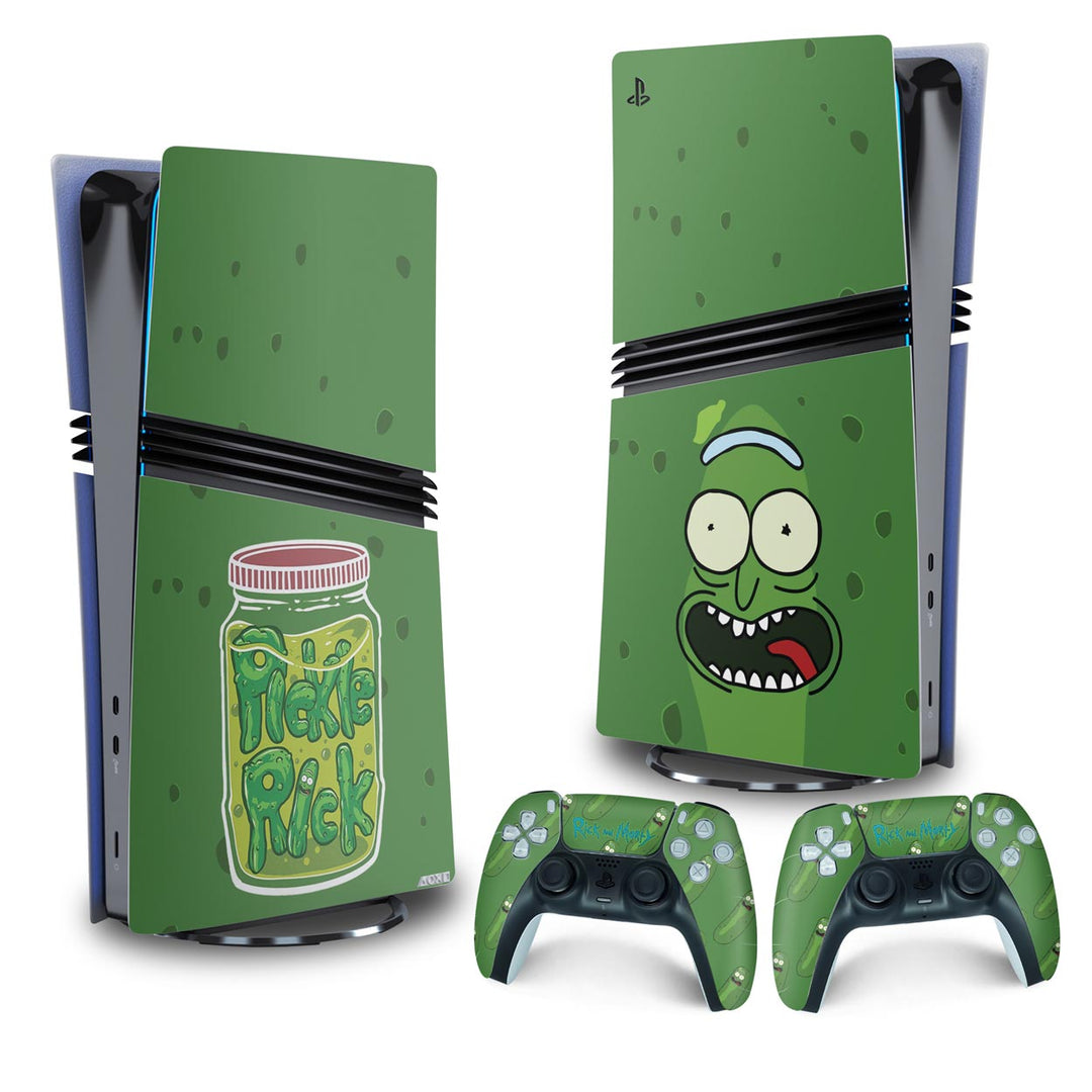 Skin Anti-Rage PS5 Pro Vertical - Pickle Rick And Morty - Pop Arte Skins - foto 4