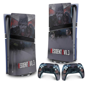 Skin Anti-Rage PS5 Pro Vertical - Resident Evil 3 Remake - Pop Arte Skins