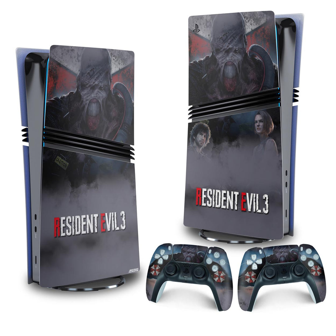 Skin Anti-Rage PS5 Pro Vertical - Resident Evil 3 Remake - Pop Arte Skins - foto 4