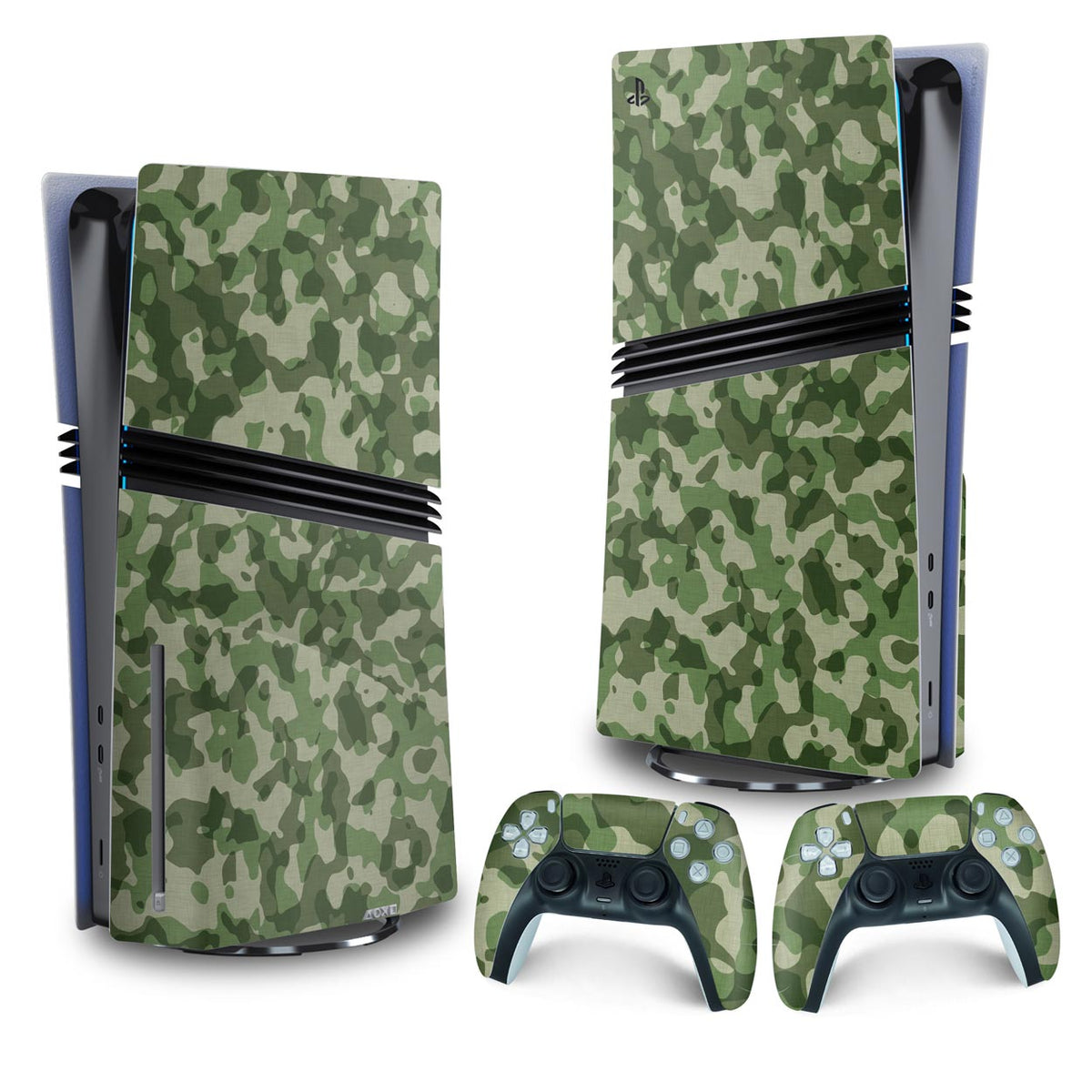 Skin Anti-Rage PS5 Pro Vertical - Camuflado Verde