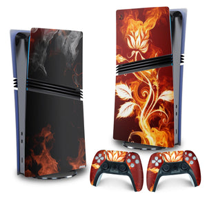 Skin Anti-Rage PS5 Pro Vertical - Fire Flower - Pop Arte Skins - foto 4