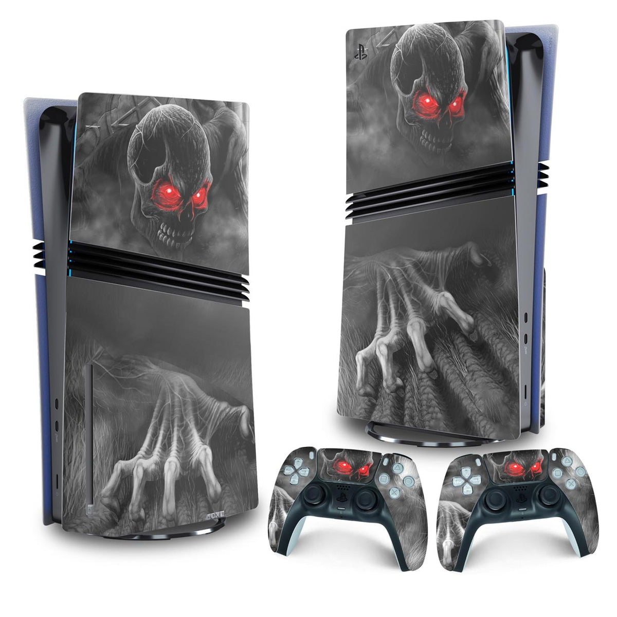 Skin Anti-Rage PS5 Pro Vertical - Caveira Skull