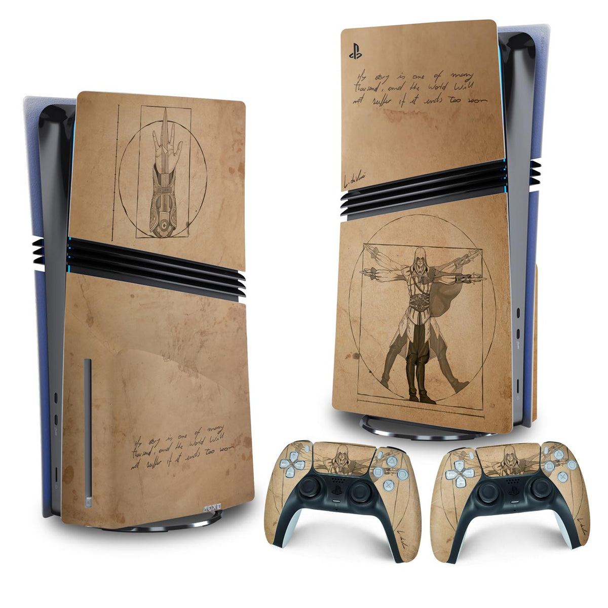 Skin Anti-Rage PS5 Pro Vertical - Assassin’S Creed Vitruviano