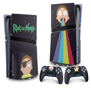 Skin Anti-Rage PS5 Pro Vertical - Morty Rick And Morty - Pop Arte Skins