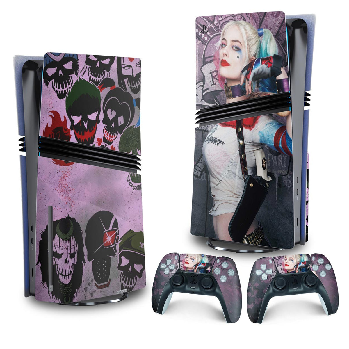 Skin Anti-Rage PS5 Pro Vertical - Arlequina Harley Quinn