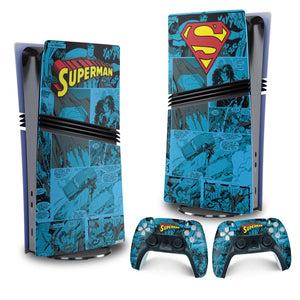 Skin Anti-Rage PS5 Pro Vertical - Superman Comics - Pop Arte Skins - foto 4