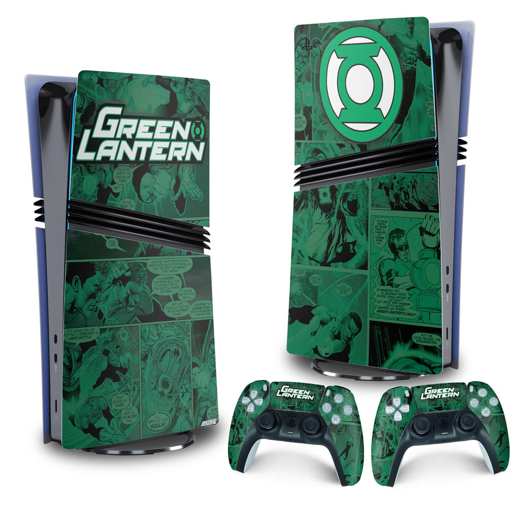 Skin Anti-Rage PS5 Pro Vertical - Lanterna Verde Comics - Pop Arte Skins - foto 4