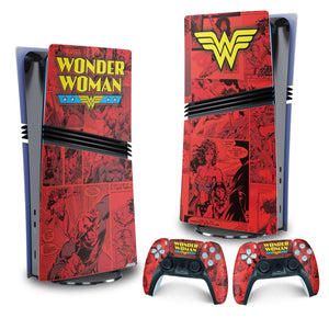 Skin Anti-Rage PS5 Pro Vertical - Mulher Maravilha Comics - Pop Arte Skins - foto 4