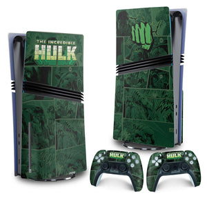 Skin Anti-Rage PS5 Pro Vertical - Hulk Comics - Pop Arte Skins