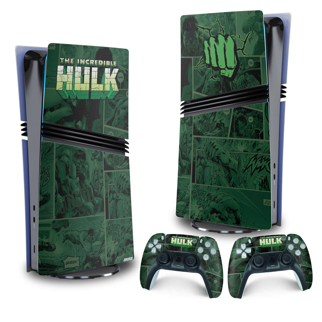 Skin Anti-Rage PS5 Pro Vertical - Hulk Comics - Pop Arte Skins - foto 4