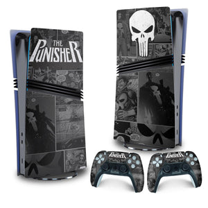 Skin Anti-Rage PS5 Pro Vertical - The Punisher Justiceiro Comics - Pop Arte Skins - foto 4