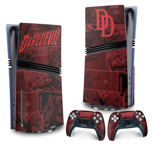 Skin Anti-Rage PS5 Pro Vertical - Daredevil Demolidor Comics - Pop Arte Skins