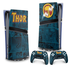 Skin Anti-Rage PS5 Pro Vertical - Thor Comics - Pop Arte Skins - foto 4