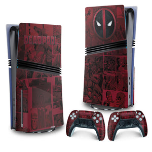 Skin Anti-Rage PS5 Pro Vertical - Deadpool Comics - Pop Arte Skins